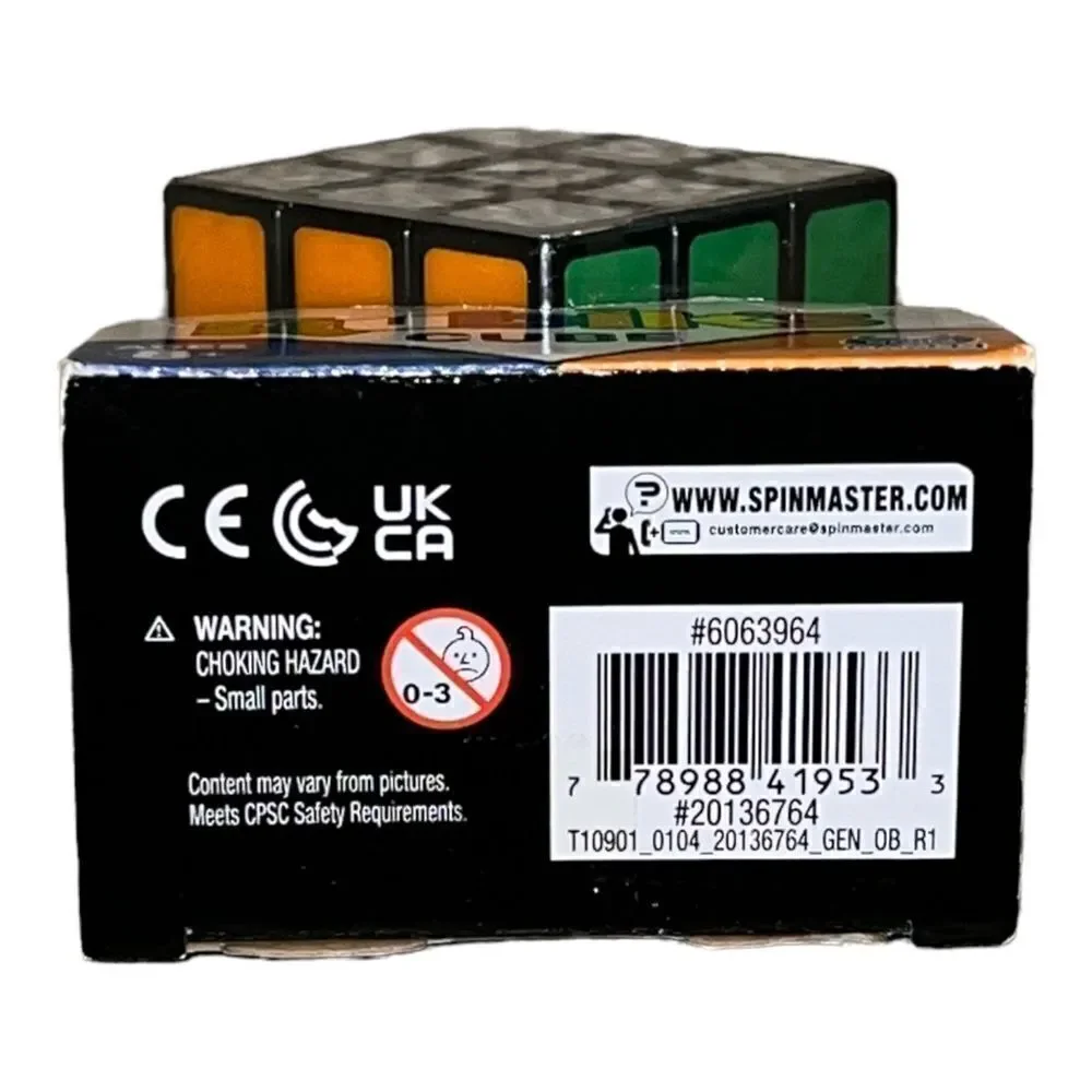 Spinmaster Rubik's Cube 3x3 Puzzle Brain Teaser Multicolor Full Size New